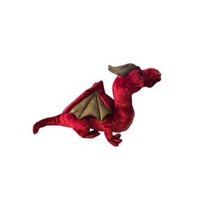 Douglas RUBY DRAGON 12" Red Gold Velvet Shimmer Stuffed Animal Fantasy no tag
